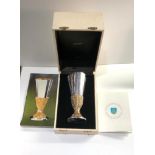Fine Boxed Aurum silver goblet limited edition No 244 of 600 weight 320g measures approx 16.5cm