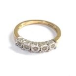 9ct gold diamond ring weight 2.2g