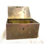 Copper small strong box, approximate measurement: Height 3.5 inches, Width 6 inches, Depth 4.5