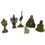 Selection metal and stone oriental miniature figures