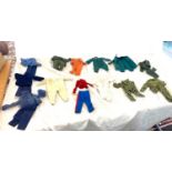 Selection of vintage 1960's, 1970's Action man clothings some with Palitoy labels