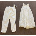 Selection of 8 antique lace / linen ladies / girls christening gown and nightwear
