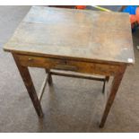 Antique oak 1 drawer small desk, approximate measurements: Height: 31 inches, Width 24 inches, Depth