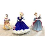 Selection 3 vintage Royal Doulton Ladies to include Mary HN3375, Amy HN3316, Lesley HN2410, all in