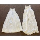 Selection of 6 antique lace / linen ladies / girls christening gown and nightwear