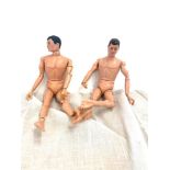 2, Vintage action man (men) Hasbro Palitoy 1964 NUDE FIGURE