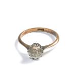 Antique 18ct gold paste stone set ring weight 2.6g