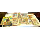 Large selection vintage comics to include Terrific, Hornet, Hotspurs, Victor, Tell me why etc