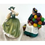 Selection 2 vintage Royal Doulton Ladies The old balloon seller HN1315, Buttercup HN2309, both in