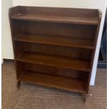 Oak open fronted bookcase, approximate measurement: Height 36 inches, Width 31 inches, Depth 8