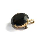 14ct gold smoky quartz pendant / brooch measures approx 3cm drop by 2.4cm wide weight 13g