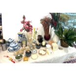 Selection of miscellaneous pieces to include blue and white, vases, pottery etc