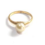 14ct gold pearl ring weight 2.7g