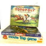 Escape from Colditz complete game, Totopoly and vintage Mouse Trap