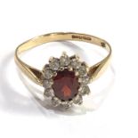 9ct gold stone set ring weight 2.1g