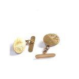 Vintage 9ct gold cufflinks weight 3.2g