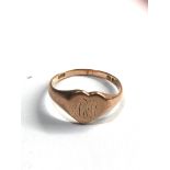 antique 9ct rose gold heart ring weight 3.8g