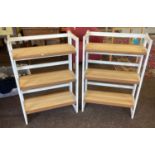 Pair painted folding bookcases, Height 36 inches, Width 24 inches Depth 11.5 inches