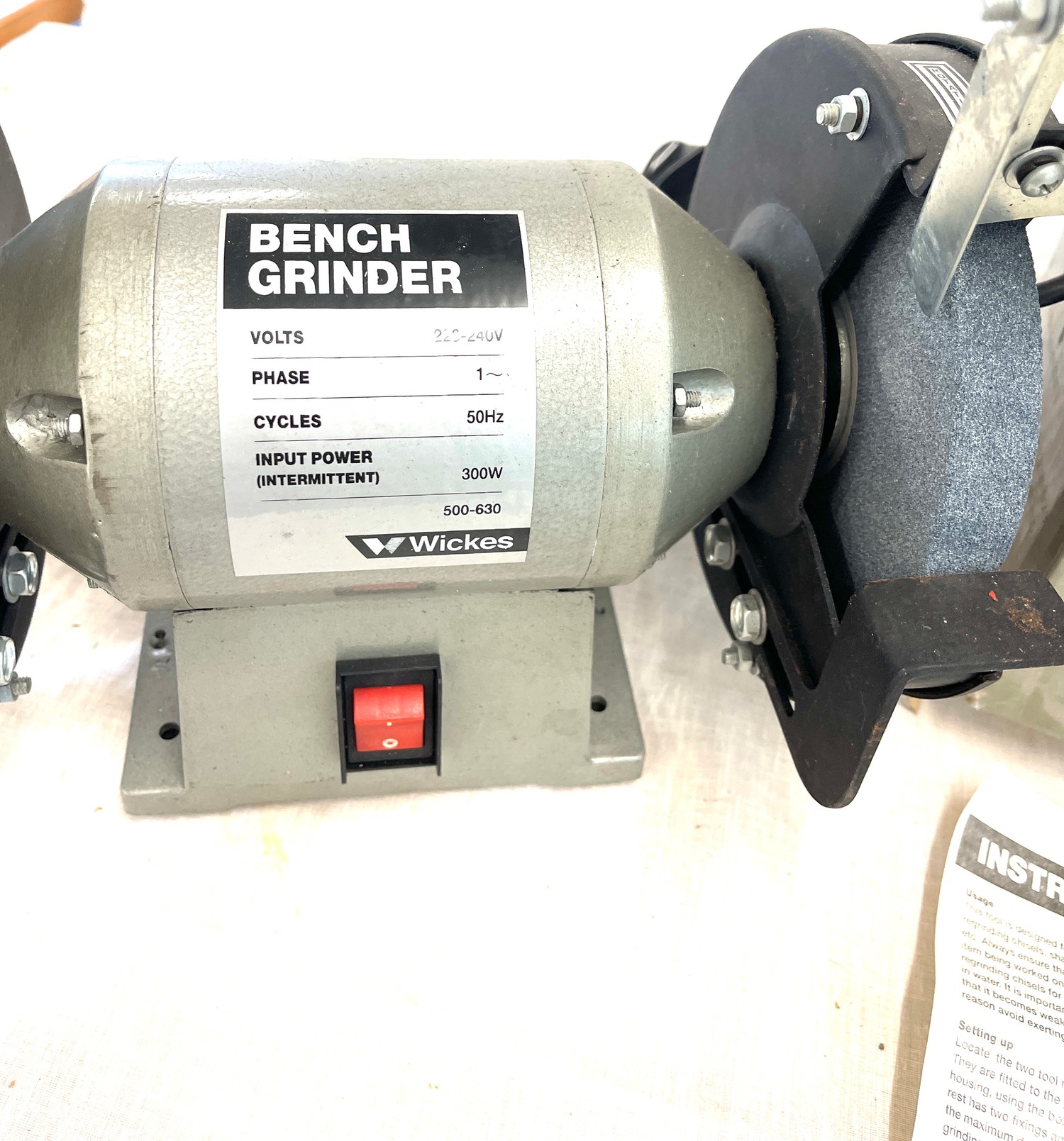 Boxed bench grinder, one plastic guard missing, working order - Image 3 of 3