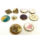 Selection of vintage ladies compacts