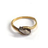 18ct gold diamond ring weight 2.4g