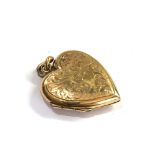 Vintage 9ct gold heart locket weight 4.5g