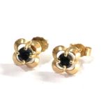 9ct gold sapphire earrings