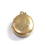 Antique 9ct gold locket measures approx 3.9cm drop by 2.5cm wide weight 11.4g xrt tested as 9ct gold