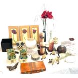 Large selection of miscellaneous items to include candles, gaming companion set