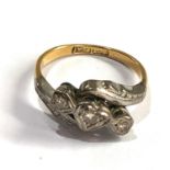 18ct gold diamond ring weight 2.8g