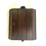 Oak small wall hanging bathroom cabinet, no key, approximate measurement: Height 18 inches, Width 11