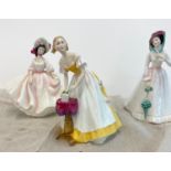 Selection 3 vintage Royal Doulton Ladies to include Sunday Best HN2698, Happy Birthday HN3095, Julia