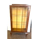Walnut 2 Shelves Queen Anne china cabinet, Approximate measurements: Height: 45 inches, Width 24