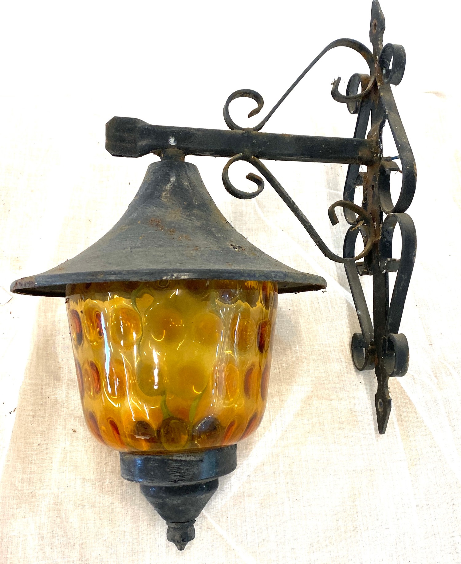 Wrought iron wall light