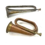 2 brass Bugels, some dents (12 military 1957) Mayers and Harrison