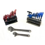 Proto professional 712 S rench, Bahco 8 inch rench, selection of jex key sets