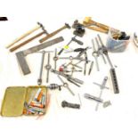 Large selection of tap and die hammers etc