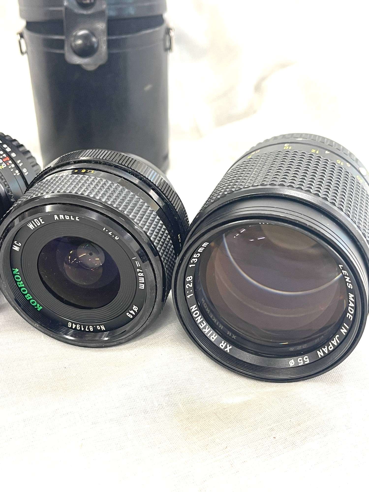 Selection 4 Ricoh camera lens / lenses to include Koboron wide angle 1..2.8 F=28mm, Rikenon 1.2 - Image 4 of 4