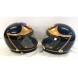 2 King motorbike helmets