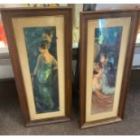 Pair framed prints, 1920's / 1093's movie scene, approximate measurement of frames: Height 33.5