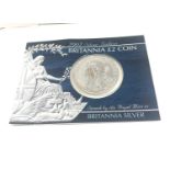 Solid silver Britannia £2 coin