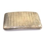 Engine turned silver cigarette case weight 176g