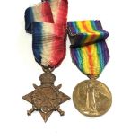 ww1 pair of medals royal flying corp to 5898 pte w.a.keen R.F.C star named 5898 1.a.m.w.a.keen R.F.C