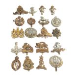 large selection of military cap badges