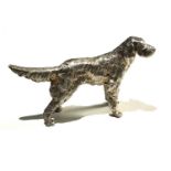 Hallmarked silver dog figure measures approx 8.2cm wide height 4.7cm weight 108g