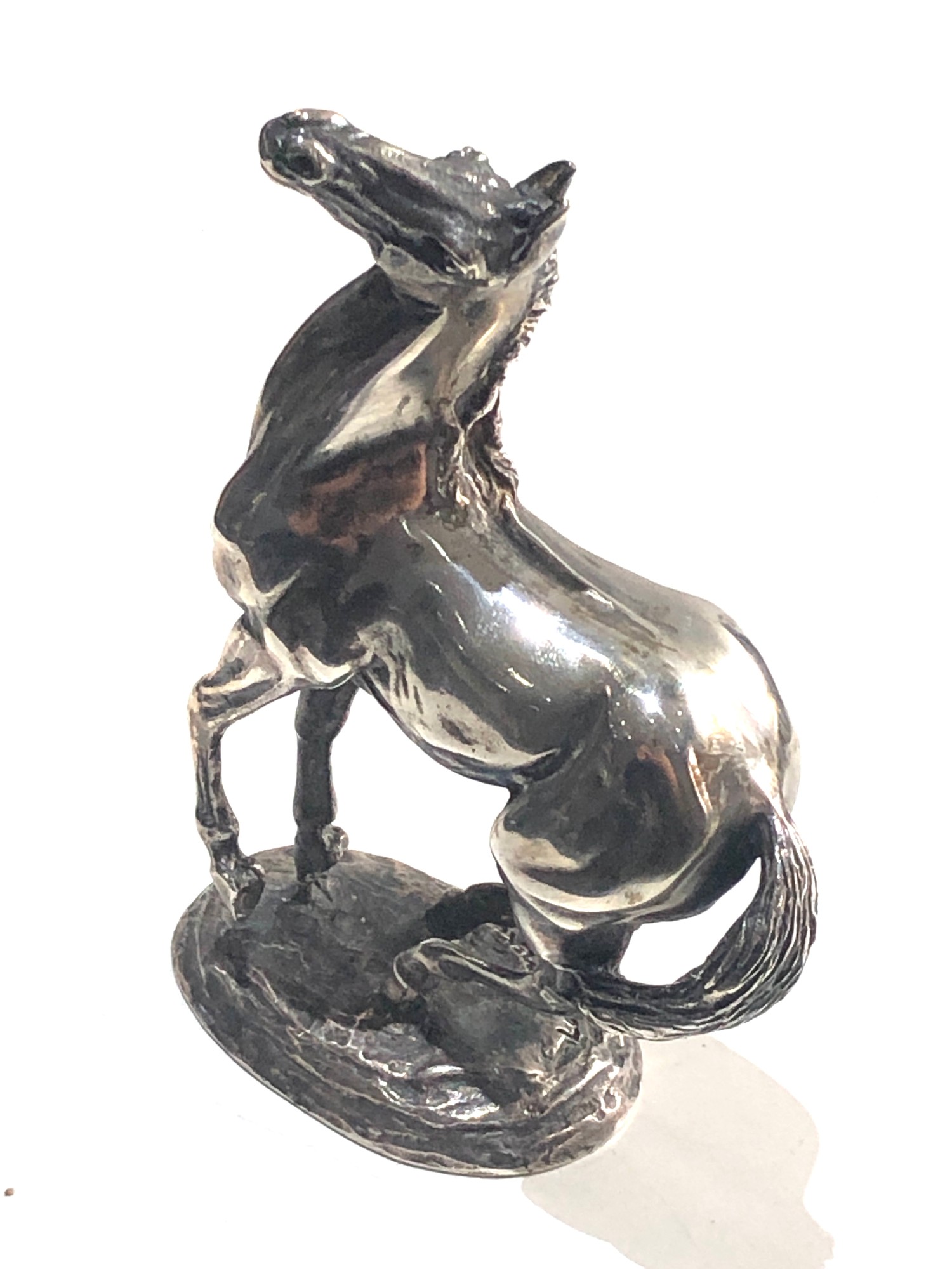 Fine boxed signed solid silver figure of a rearing horse by lorne mckean measures approx 11.8cm by - Image 6 of 8