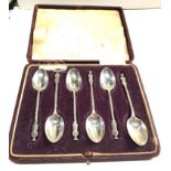 Boxed silver apostle tea spoons london silver hallmarks