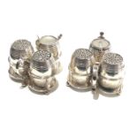 A Fine pair of Victorian silver barrel cruet sets London silver hallmarks weight 476g please see