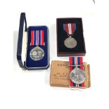 3 boxed medals inc ER11 diamond jubilee ww2 nd d-day dodger medals