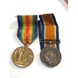 ww1 medal pair to 20141 pte g.wright duke of cornwall light infantry